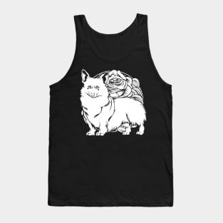 Welsh Corgi - Trendy Line-Art Corgi Cute Dog Tank Top